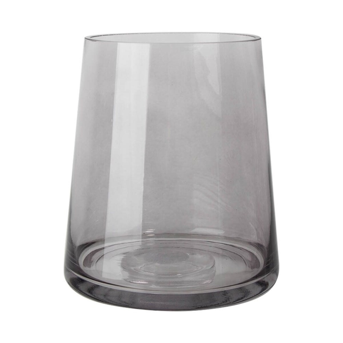 FLORERO VIDRIO LABRADO D18x20CM GRIS 