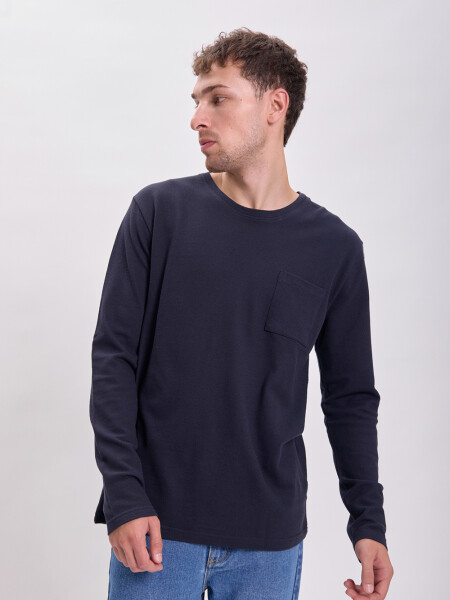 Remera textura Azul Marino