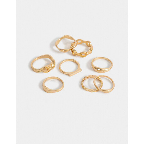 Sets De Anillos De Metal Dorado