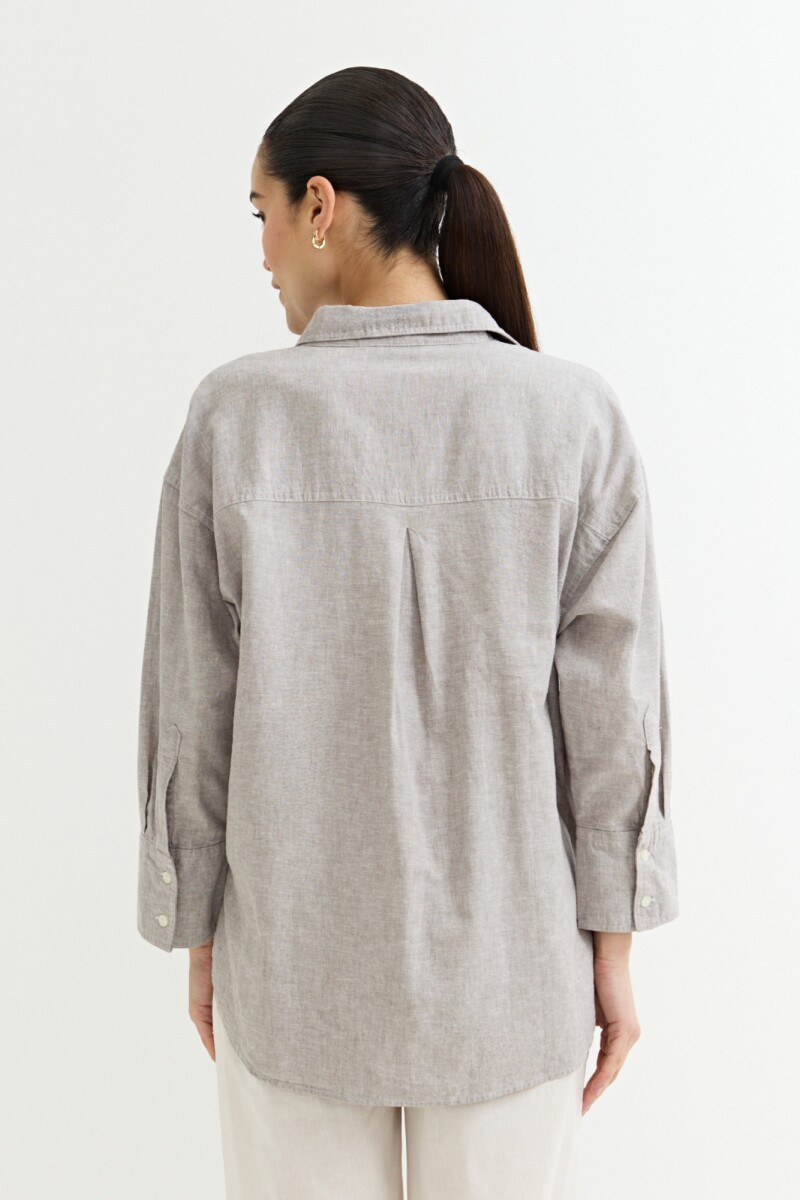 Camisa lisa rustica GRIS