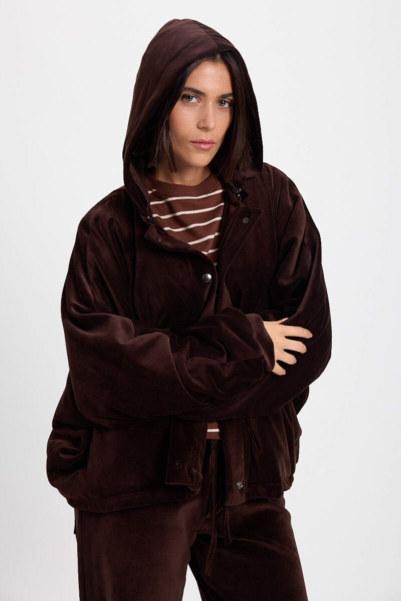 Campera Hoodie Chocolate