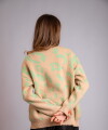 Buzo Print beige con verde