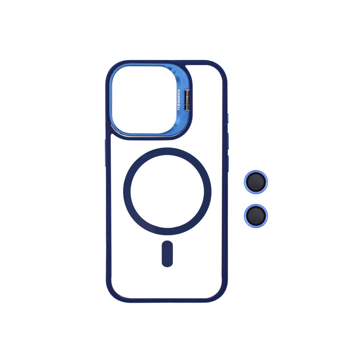 Protector para iPhone 13/14 con protector cámara azul 