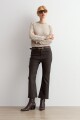 Pantalón cropped Turner engomado chocolate