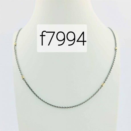 Gargantilla de plata 925 con double en oro 18 Ktes. Gargantilla de plata 925 con double en oro 18 Ktes.