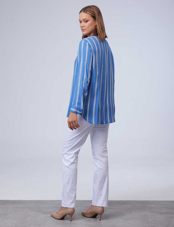 Camisa Lineas AZUL/MULTI