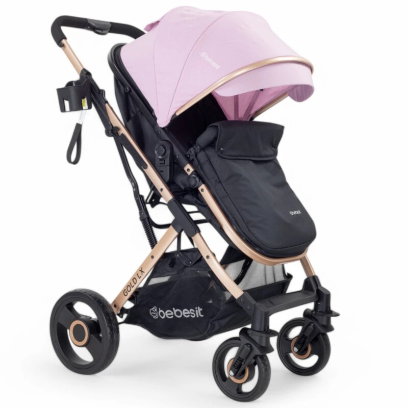 Coche VOX GOLD, Ruedas todo terreno, Asiento 2 en 1 con Moises, Bebesit color Rosa Coche VOX GOLD, Ruedas todo terreno, Asiento 2 en 1 con Moises, Bebesit color Rosa