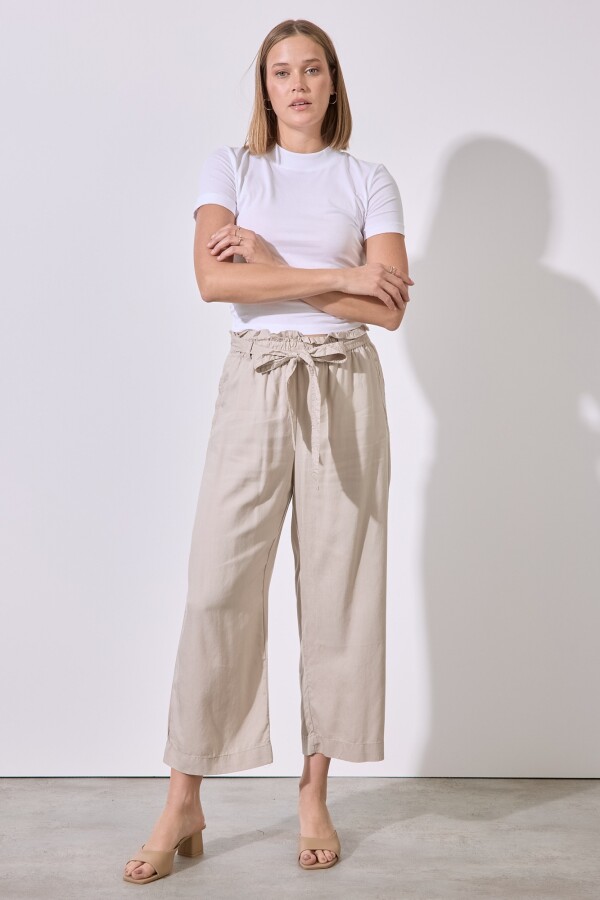 Pantalon Tencel BEIGE CLARO