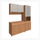 Mueble Modular Beige Matte 120 Cm Juego Cocina Completo