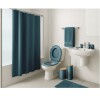 JUEGO KIT COMPLETO DE BAÑO CON CORTINA, TOALLA Y ALFOMBRA AZUL Juego Kit Completo De Baño Con Cortina, Toalla Y Alfombra Azul