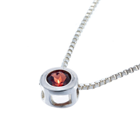Conjunto plata 925 cadena y punto de luz GRANATE Conjunto plata 925 cadena y punto de luz GRANATE