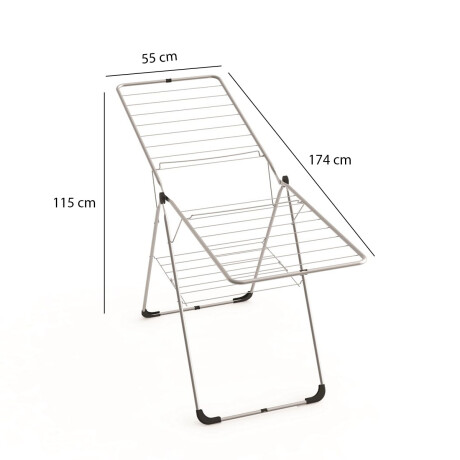 Tender Plegable y Extensible con Alas p/ 20Mt Ropa Ege Capri Plateado