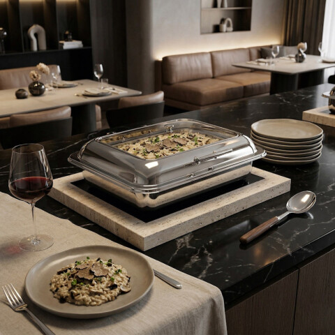 Chafing Dish Rectangular 10 Lts | Acero Inoxidable 18/10 Chafing Dish Rectangular 10 Lts | Acero Inoxidable 18/10