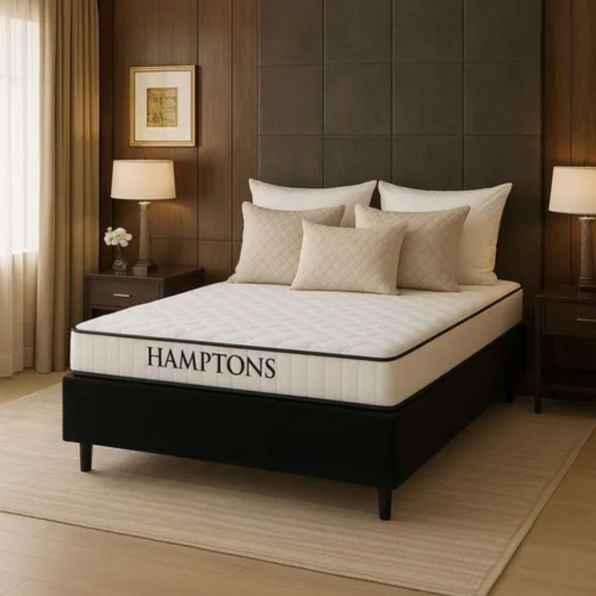 Sommier Plaza y Media THM Memory Foam - Negro 