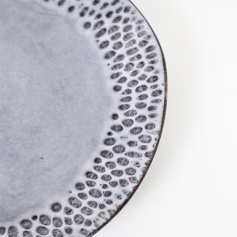 PLATO PLAYO CERAMICA GRIS COMB P/POSTRE 21CM Unica