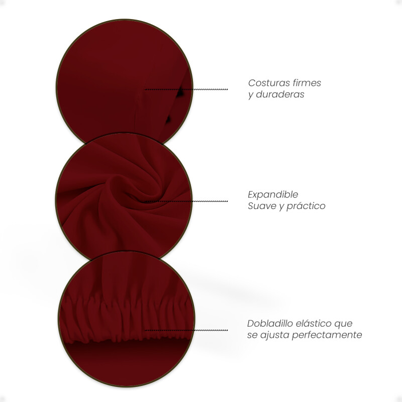 Funda Para Silla Comedor Cubre Asiento Elastizada Y Lavable Bordo