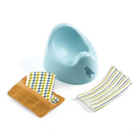 Pelela con accesorios para bebe de juguete Pelela con accesorios para bebe de juguete