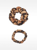 Set De Elásticos Xouxou Estampado Leopardo multicolor
