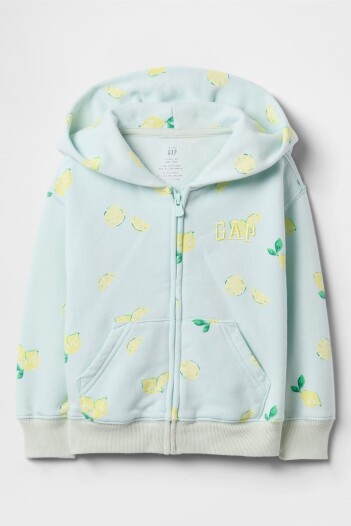 Buzo Canguro Con Cierre Logo Gap Toddler Niña Azul