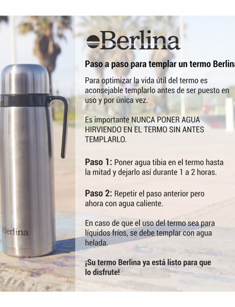 Termo Berlina 1.2L acero inox. con pico cebador y asa Bordo