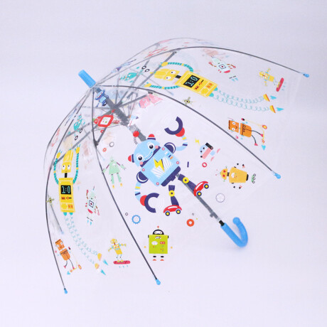 Paraguas Infantil Transparente Robot
