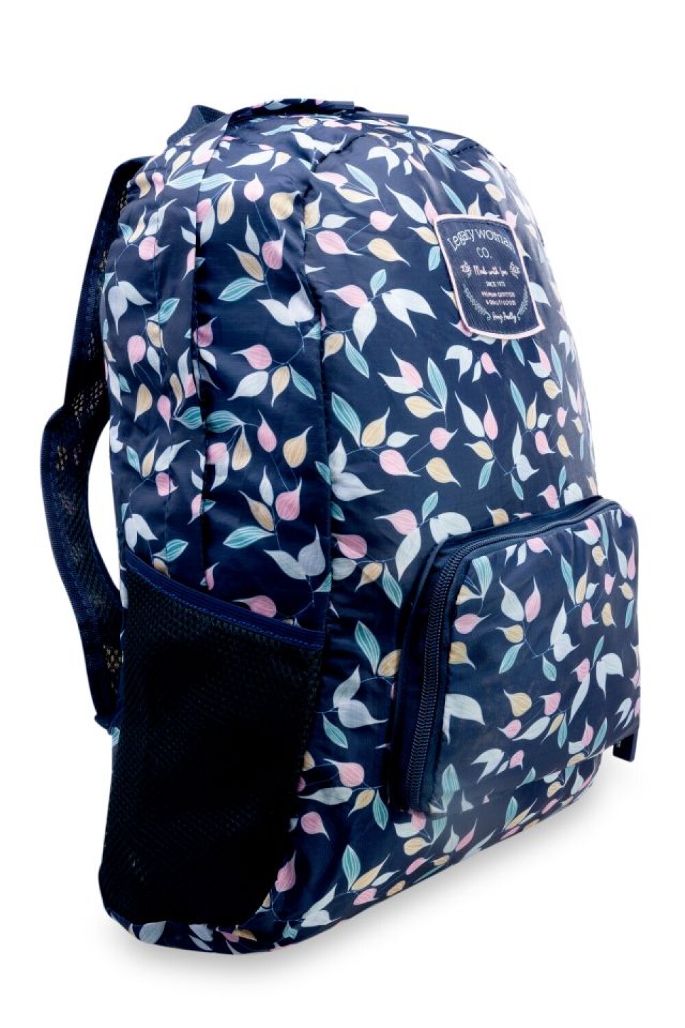 MOCHILA PLEGABLE ESTAMPADA Azul