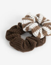 Skunzies Estampados Scrunchie - Combinacion Bicolor