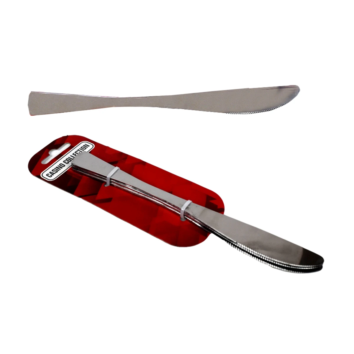 Set de 3 Cuchillos de acero punta redonda 