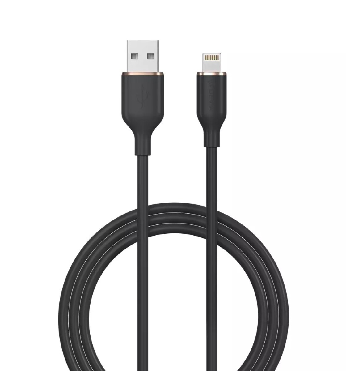 CABLE USB-A A LIGHTNING SILICONE 2.4A 1.2M JELLY SERIES - Black 