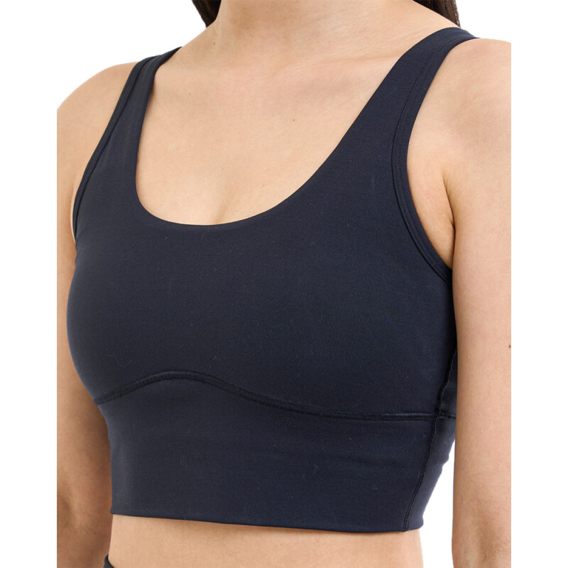 Meridian Fitted Crop Tank-ORG BLK-001