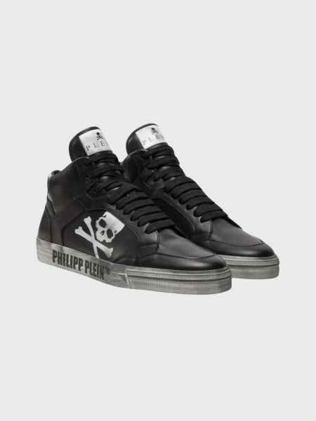 PHILIPP PLEIN - zapatillas negras Retrokickz™ de cuero Negro