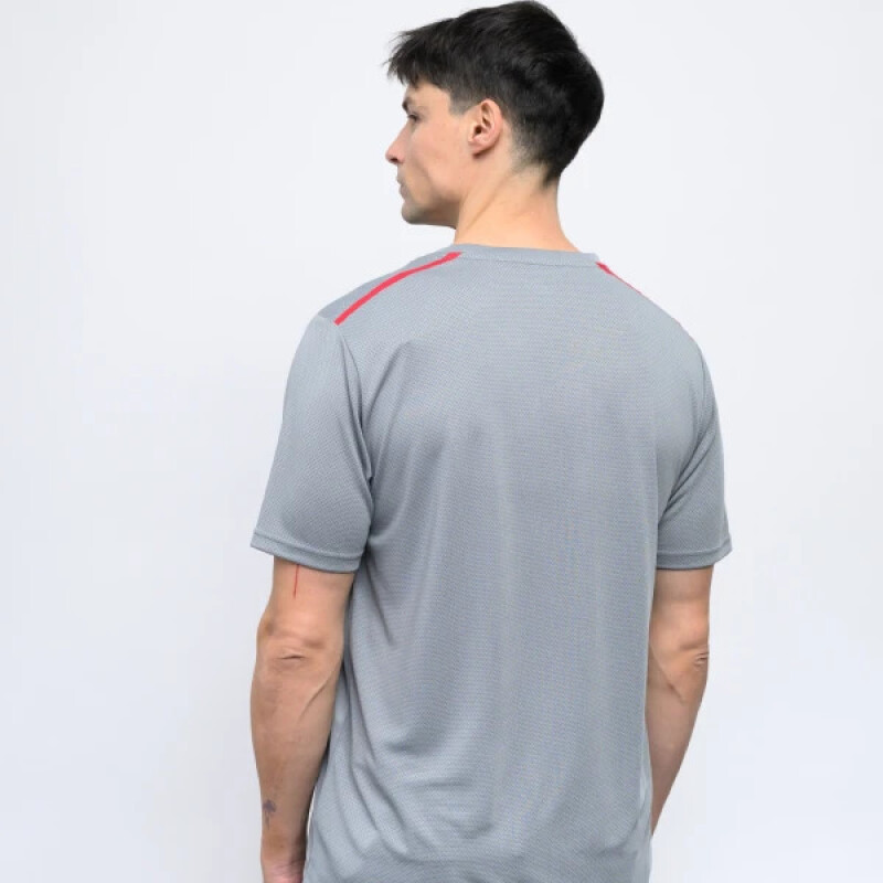 UMBRO REMERA BOLT Gris-rojo