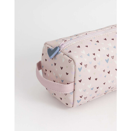 Portacosméticos Estampado Rosa Viejo