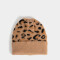 Gorro Color Block Gorro Tejido Animal Print - Marron Beige
