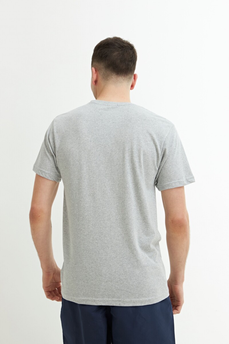 Remera cuello redondo GRIS MELANGE