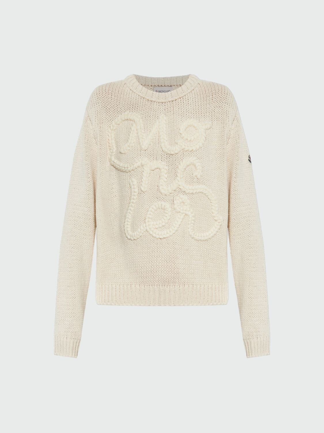 Moncler - Suéter con Bordado Blanco