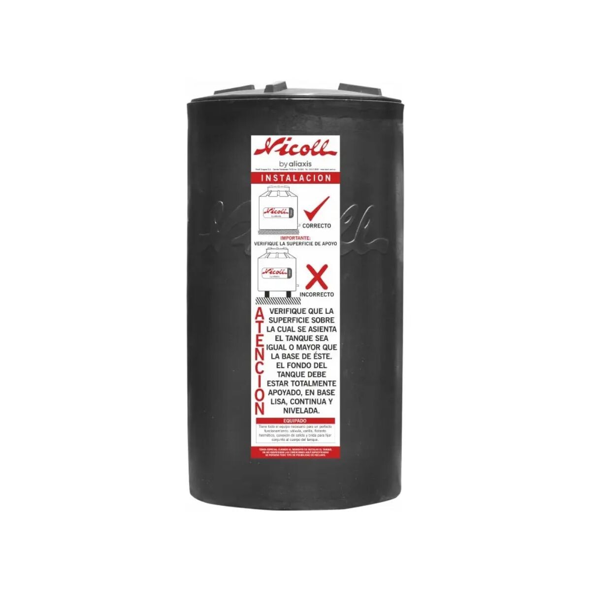 Tanque Plus Bicapa 200 Lt Salida Lateral Nicoll 