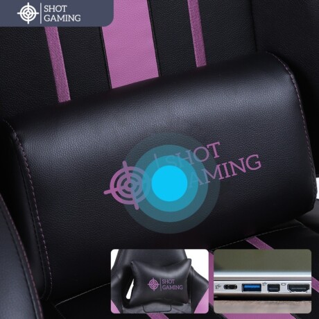 SILLA GAMER SHOT- HAVOC COLOR ROSA Y NEGRO 001
