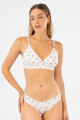 Bralet kitty & friends stripes Blanco