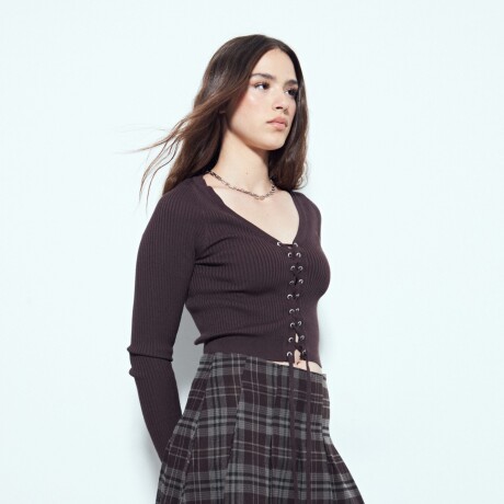 FALDA FELICITY Bordó