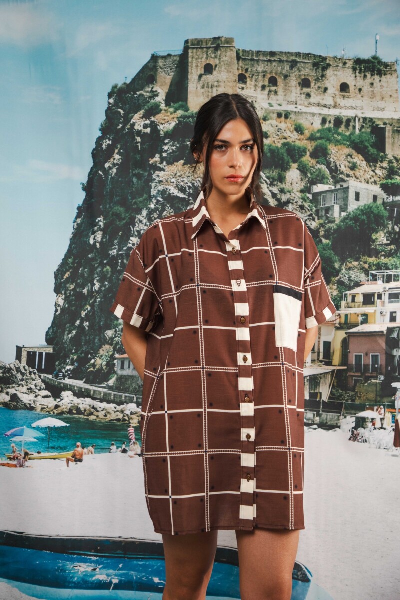 Vestido Mosaico Chocolate