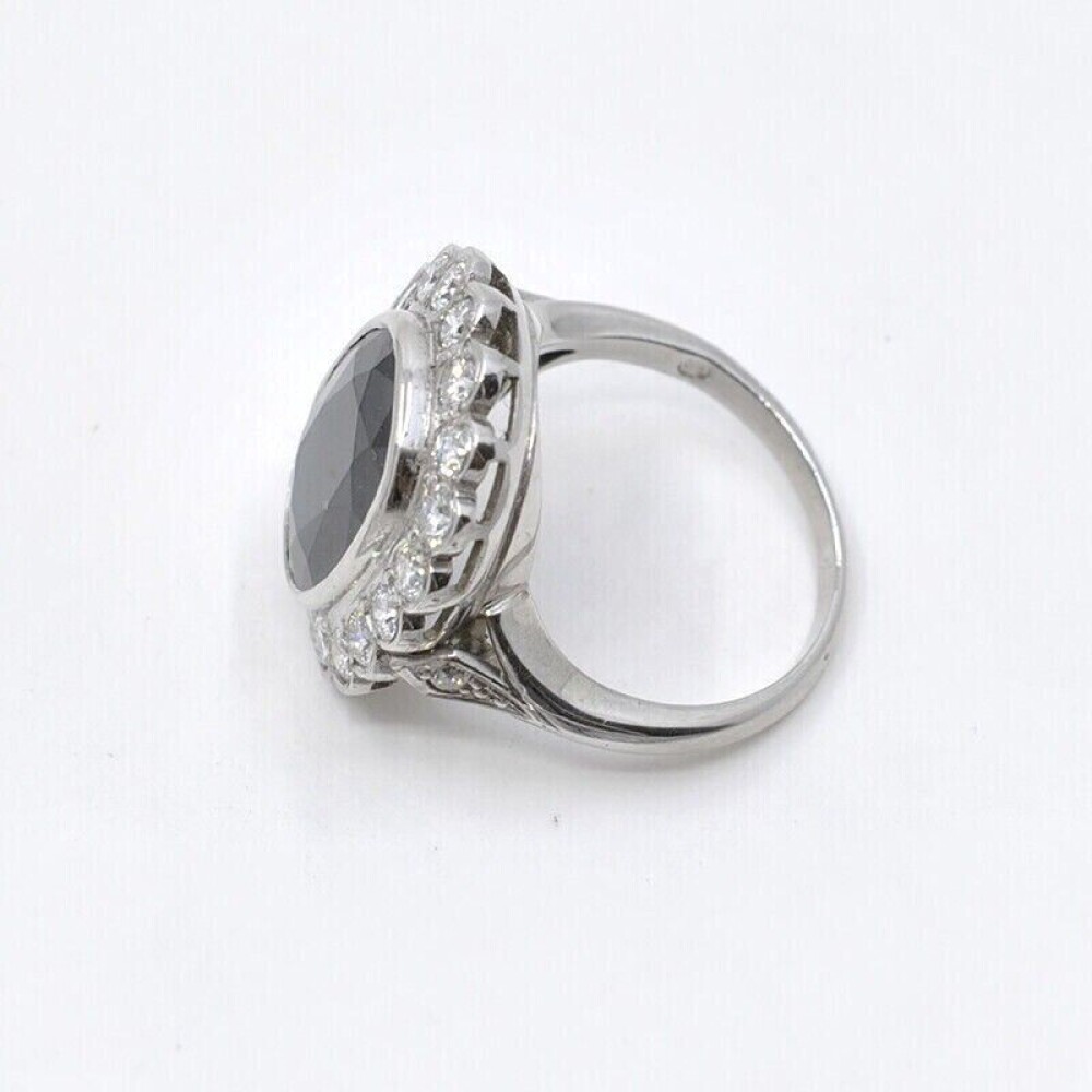 Anillo Nuevo En Platino, Zafiro Y Brillantes Anillo Nuevo En Platino, Zafiro Y Brillantes