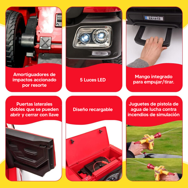 Camión De Bombero Eléctrico Auto Para Niños CAMION BOMBERO ELECTRICO SX1818