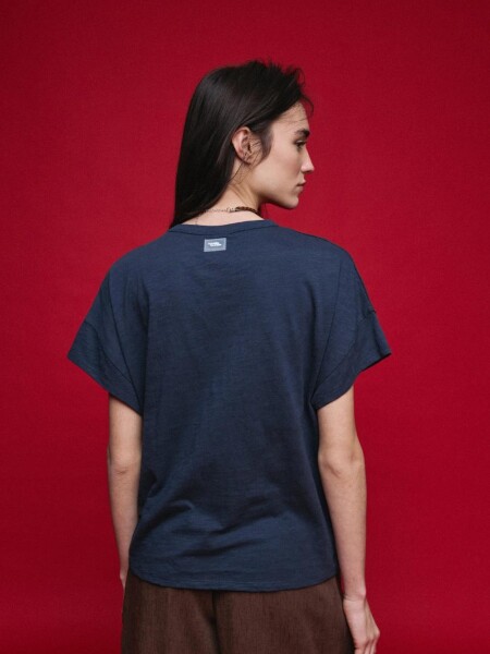 T-SHIRT D.CASSIN JANA M.C BASICA AZUL