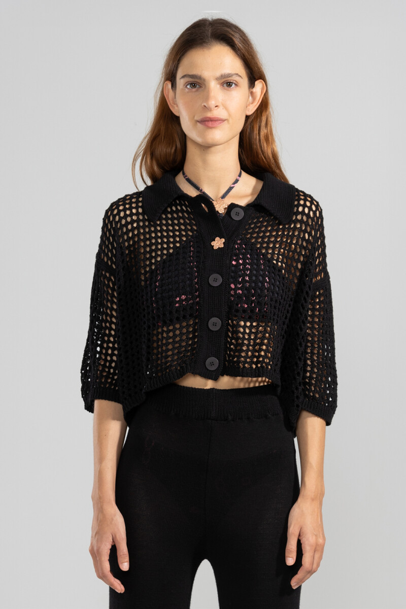 MICA KNIT SHIRT Black
