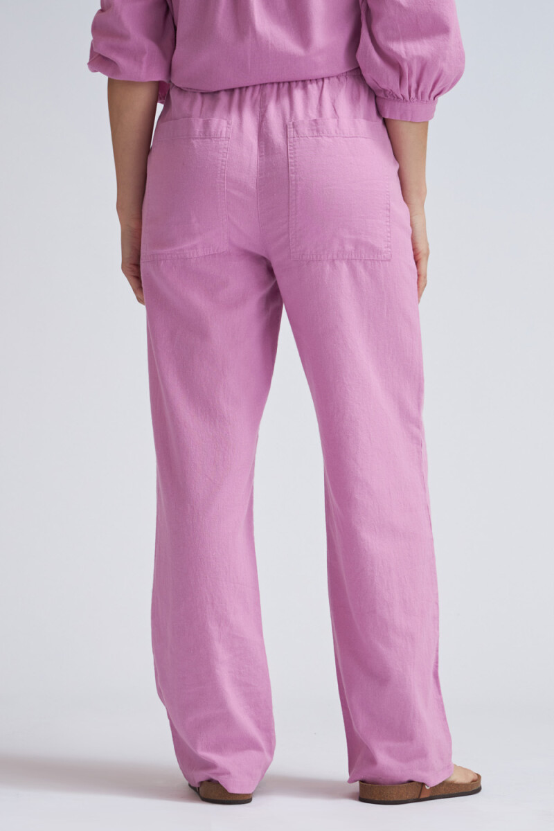 Pantalón de lino Rosado