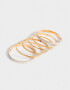 Pulseras Rígidas Sets De metal Set De Pulseras De Metal - Dorado