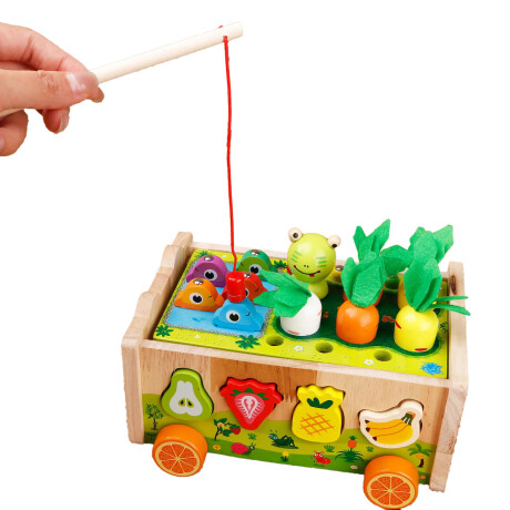 Juguete Educativo Huerta De Madera Con Imán Didáctico Bebés Multicolor