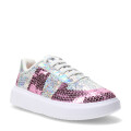 Championes Infantiles Bibi Glam Lentejuelas Plateado - Rosado