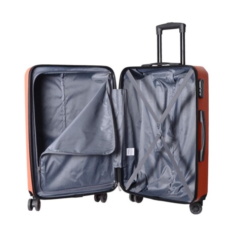 Set X3 Valijas De Viaje Rígidas 4 Ruedas 20, 24 Y 28 Salmón